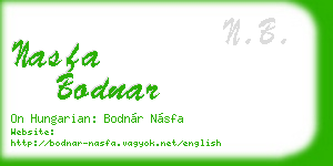 nasfa bodnar business card