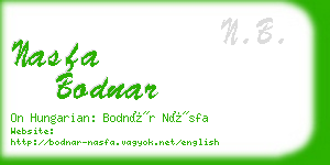 nasfa bodnar business card